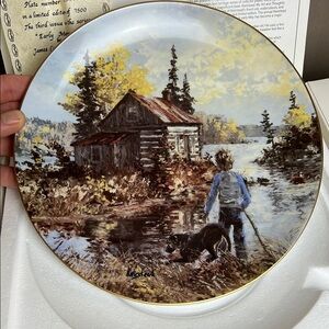 Vintage Early Memories Keirstead Canadian Artist Plate